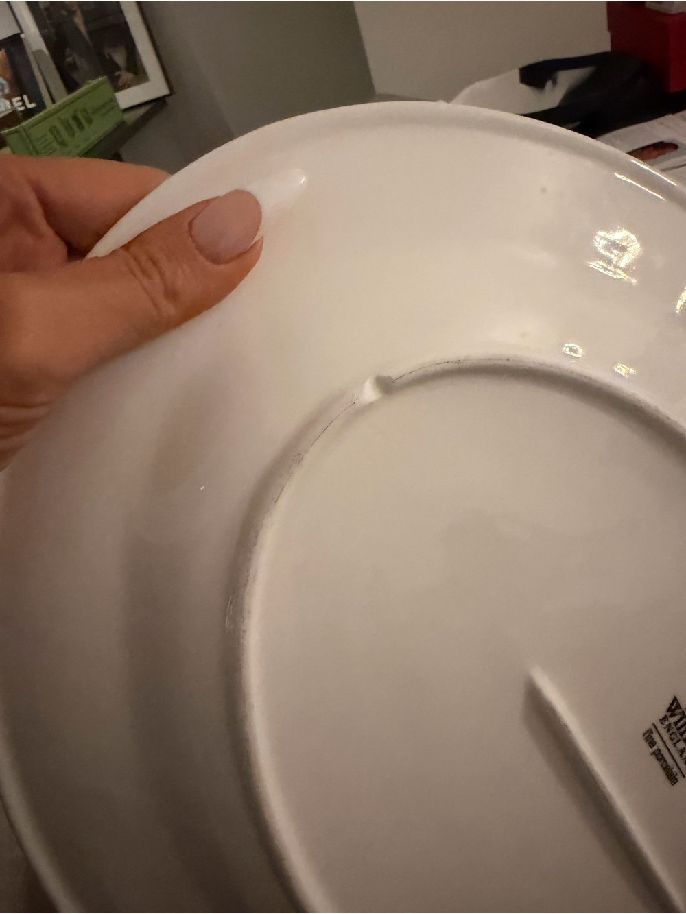 Wilmax England Porcelin Oval Professional Rolled Rim White Round Platter 17 inch - Picture 6 of 6